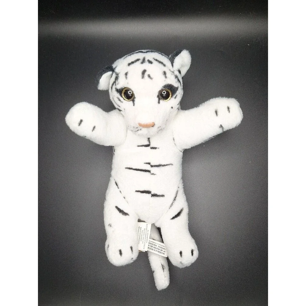 White and Black Striped Plush Tiger Adventure Planet
